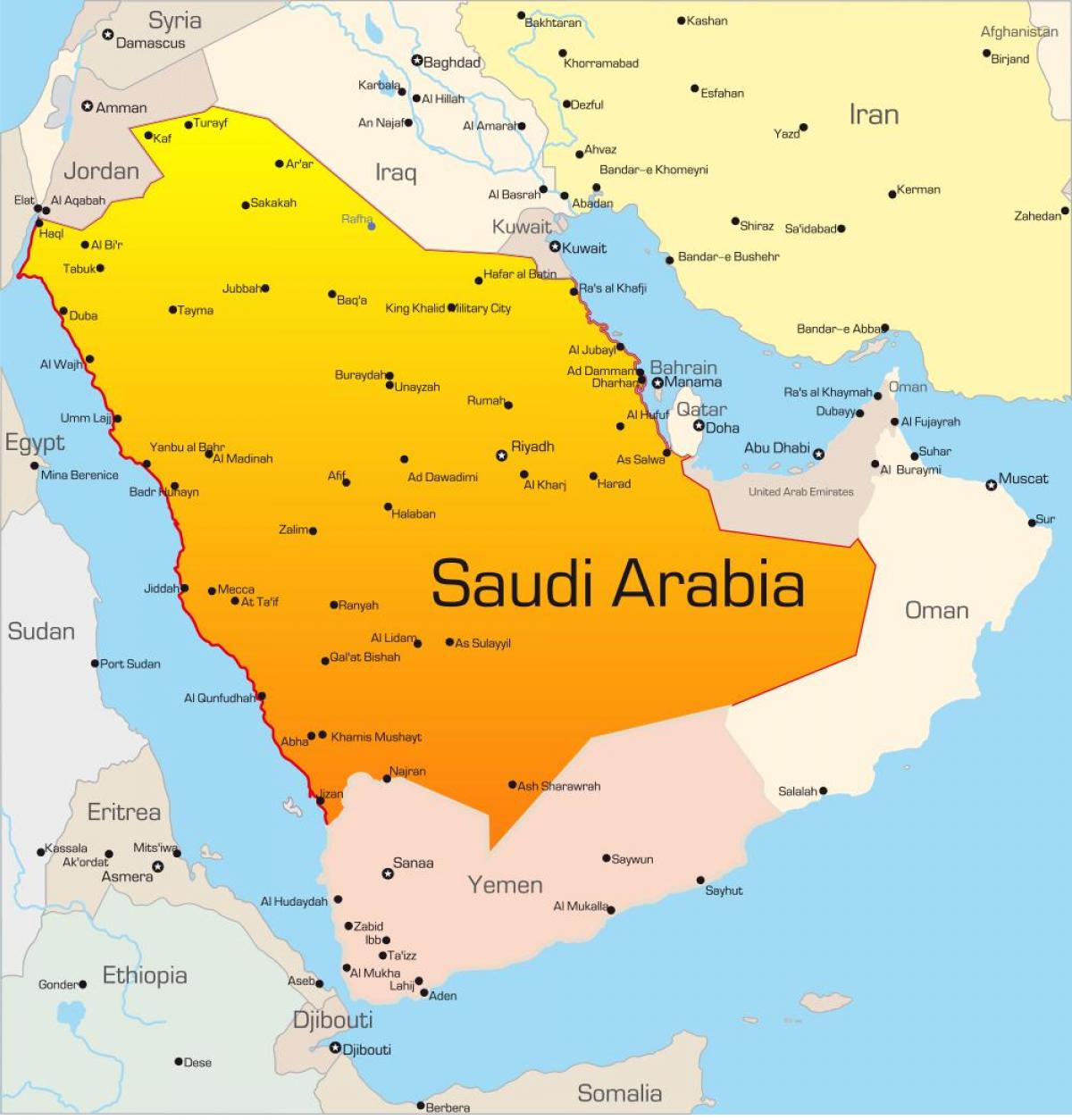 Mekkája szaúd-arábia térkép